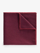 Burgundy Pocket Square Wool