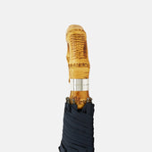 Telescopic Umbrella With Whangee Crook Handle