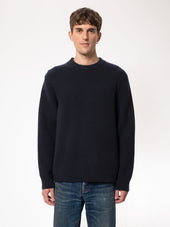 August Rib Wool Navy
