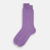 Violet Micro Knit Mid Length Socks