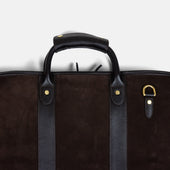 Garment Bag in Brown Suede