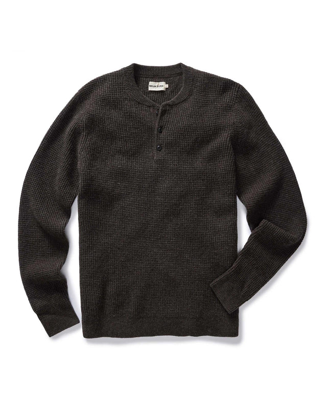 The Sidecountry Sweater In Heather Coffee Merino Waffle