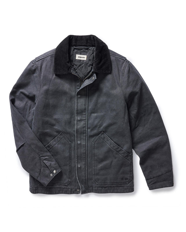 The Workhorse Jacket In Coal Chipped Canvas