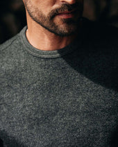 The Evans Crew in Charcoal Birdseye Wool