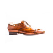 Long Wing Derby Brogued Straight Toe Cap And Top Line