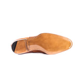 Long Wing Derby Brogued Straight Toe Cap And Top Line