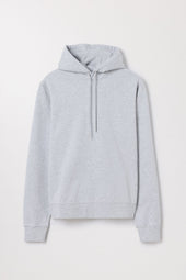 Grey Melange Hoodie Organic Cotton Loopback Asket