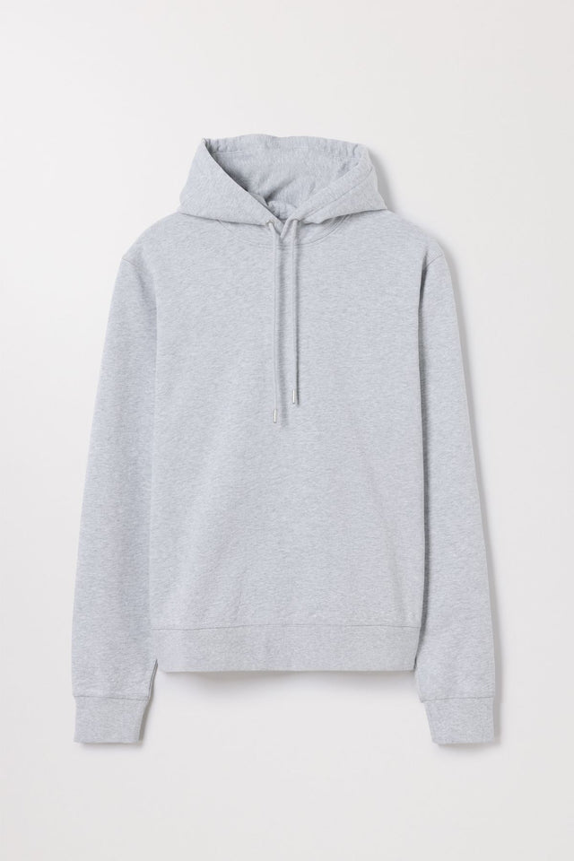 Grey Melange Hoodie Organic Cotton Loopback Asket