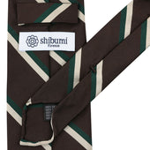 Repp Stripe Silk Tie Hand Rolled