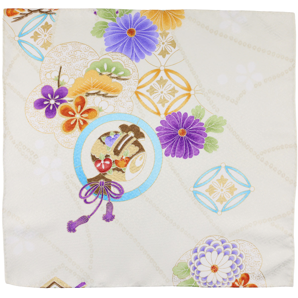Vintage Kimono Silk Pocket Square