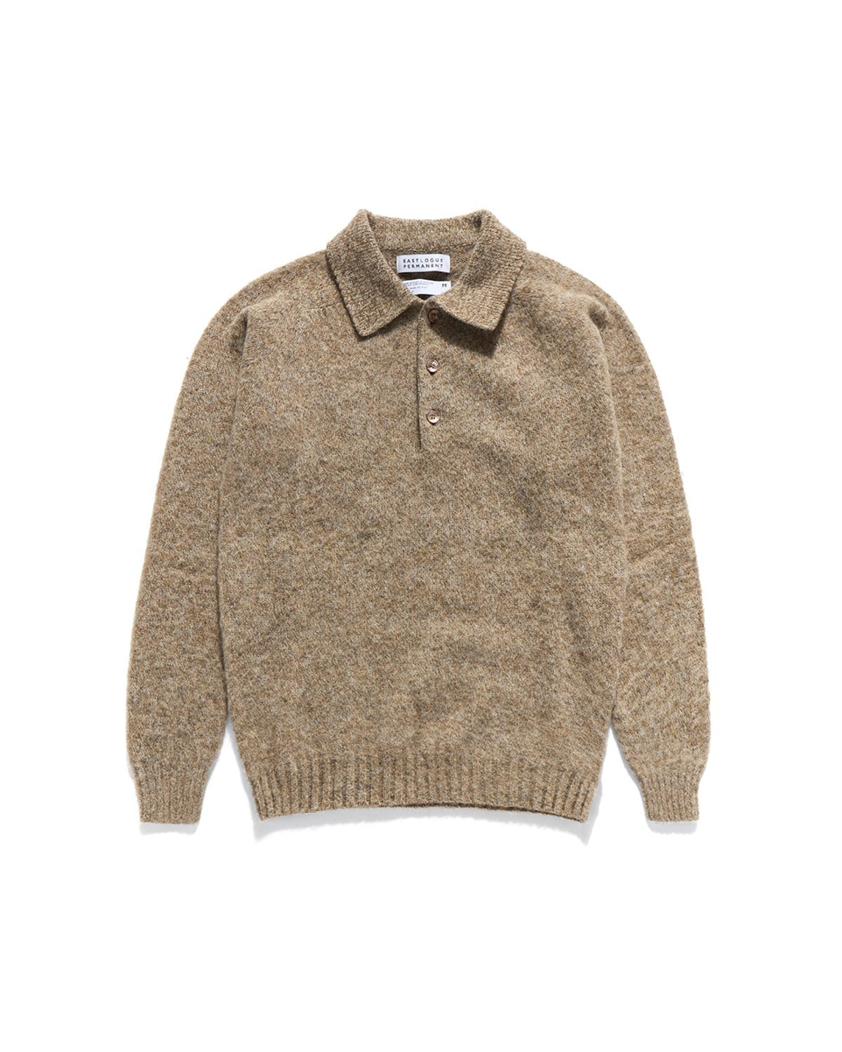 SHAGGY DOG POLO NECK SWEATER / MUSHROOM