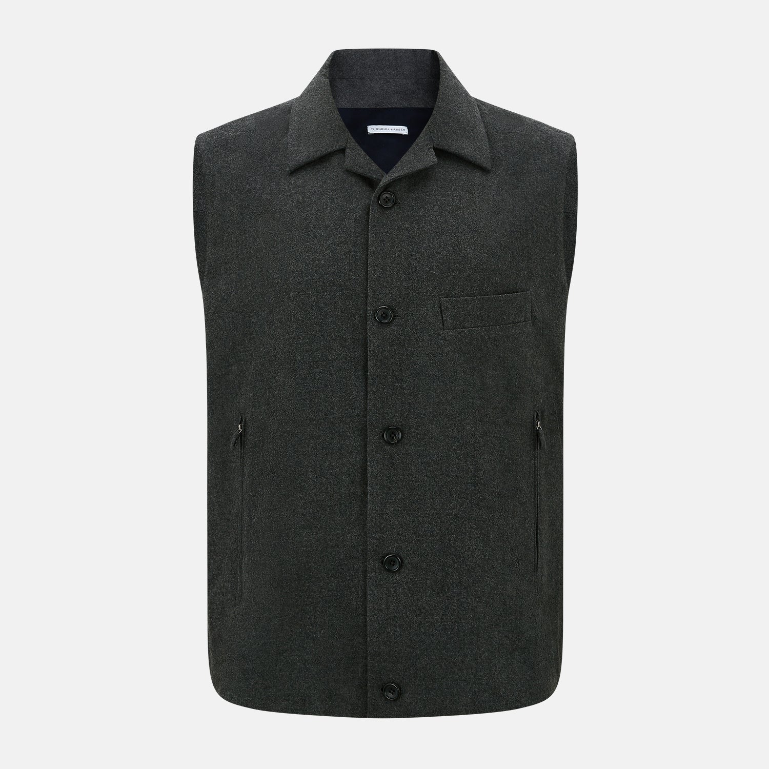 Melange Collared Single Breasted Waistcoat