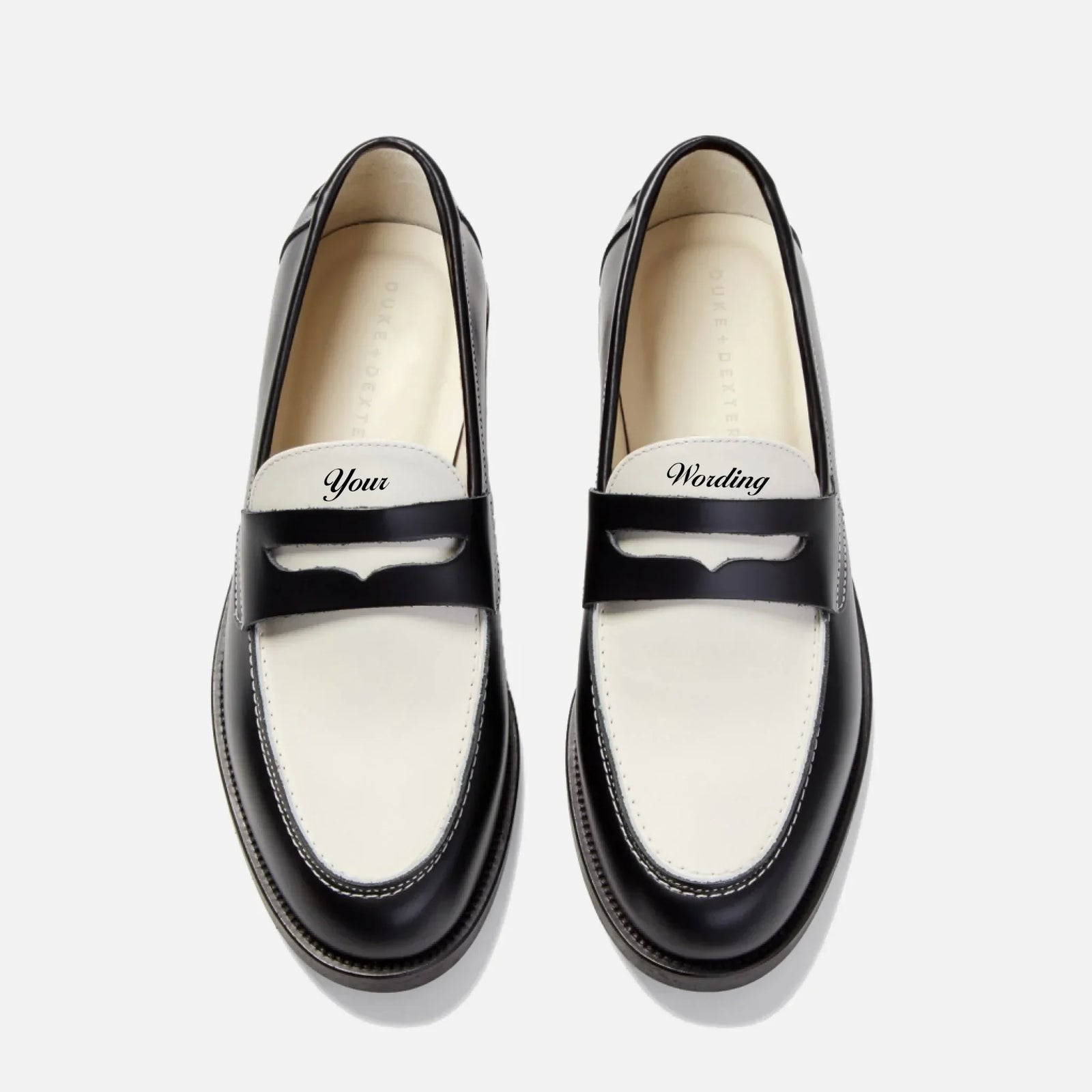 Hand-Painted Lettering Penny Loafer - Men's