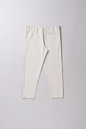 Ecru Tapered Trousers With Drawstring