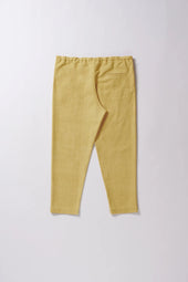Ochre Tapered Trousers With Drawstring