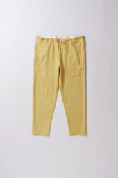 Ochre Tapered Trousers With Drawstring