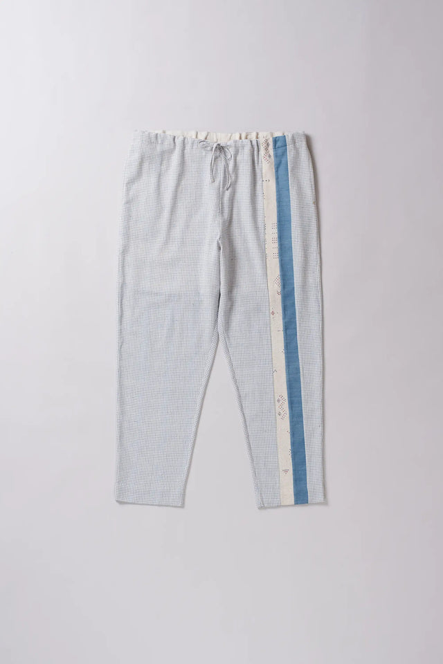 Sky Indigo Tapered Trousers with Drawstring