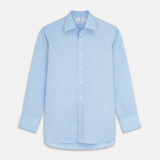 Pale Blue Organic Cotton Regular Fit Mayfair Shirt