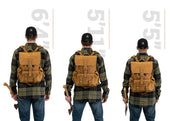 Thin Front Pocket Leather Backpack