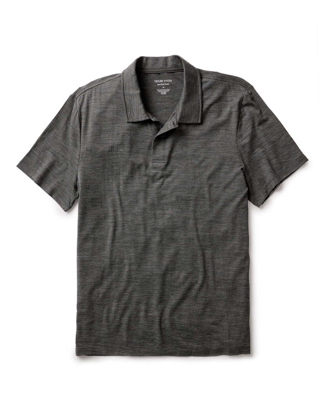 The Merino Polo In Heather Army