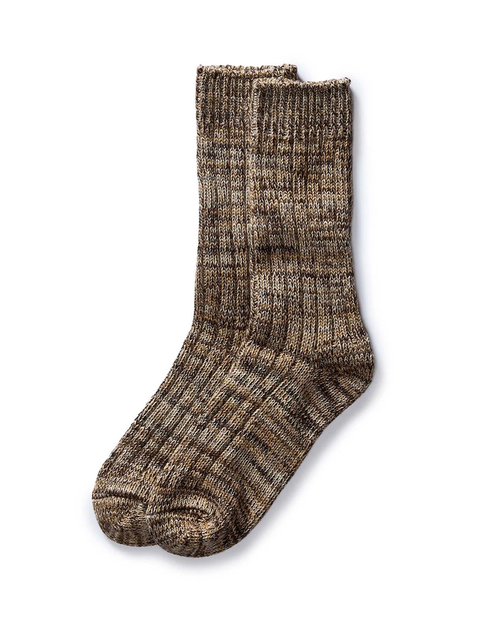 The Camp Sock In Marled Coffee