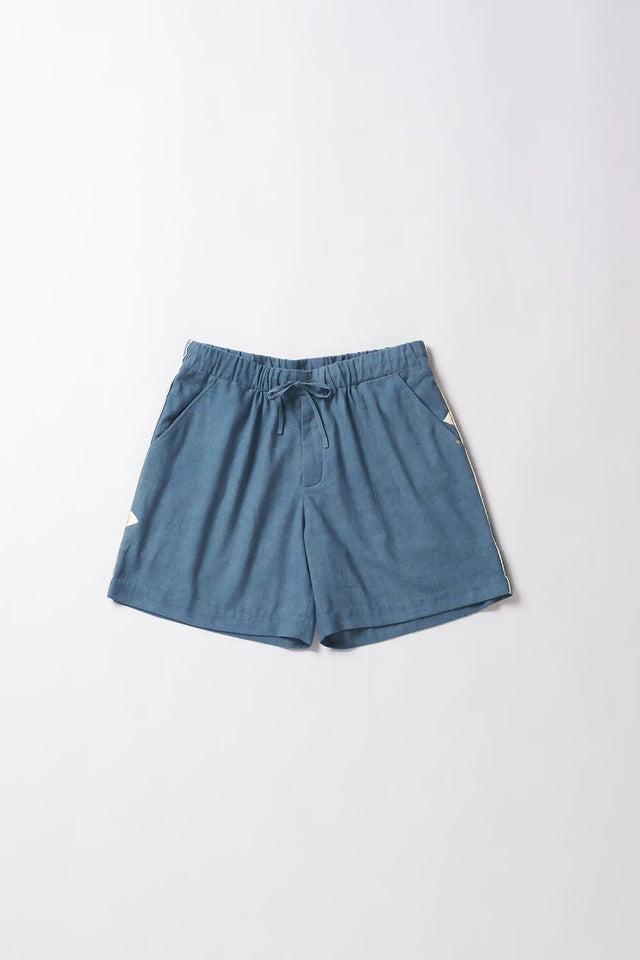 Ash Indigo Shorts with Drawstring