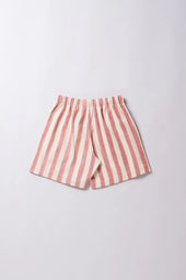 Pink Wood Shorts With Drawstring