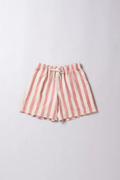 Pink Wood Shorts with Drawstring