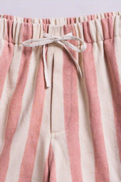 Pink Wood Shorts With Drawstring