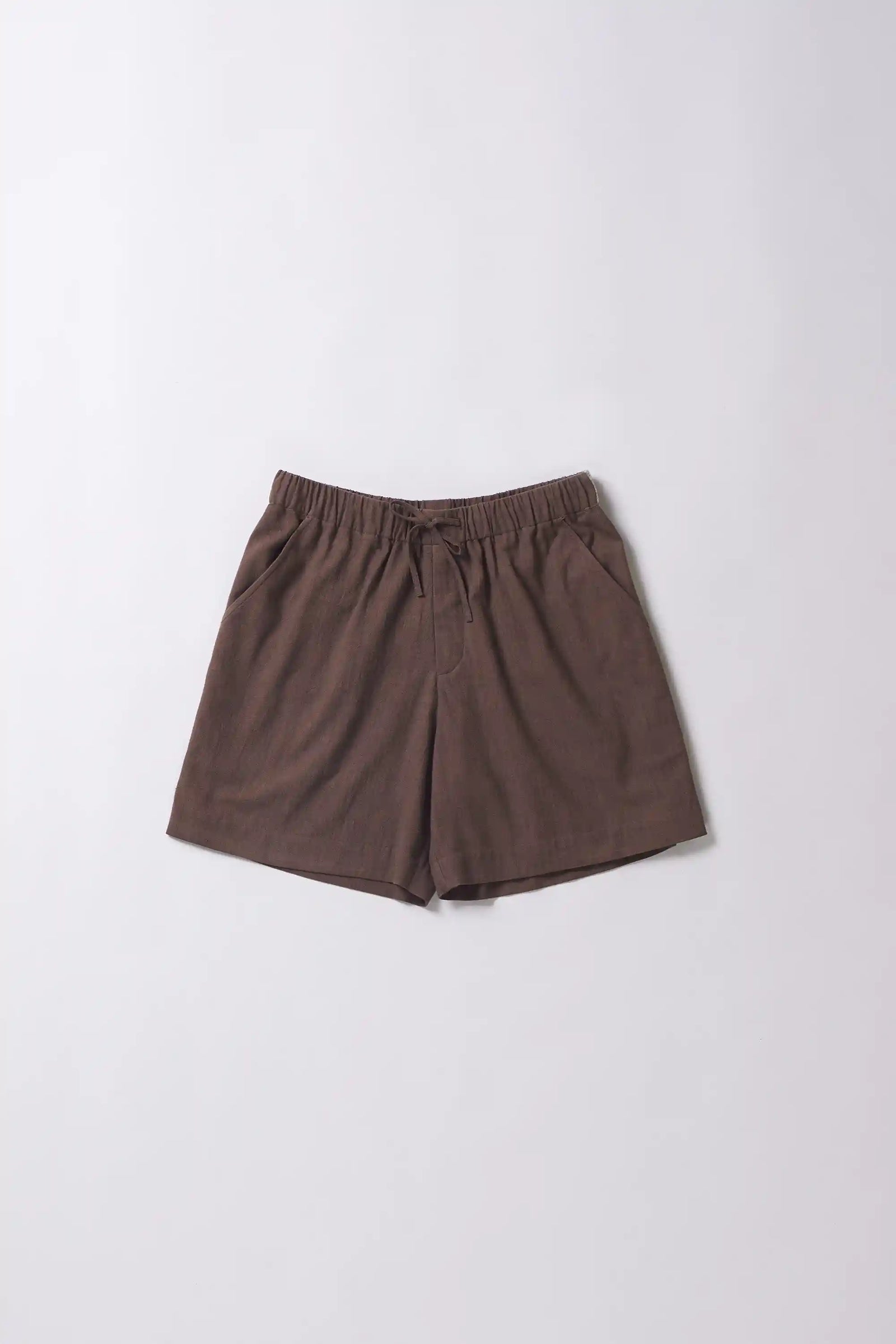 Burnt Umber Shorts with Drawstring