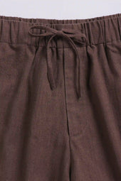 Burnt Umber Shorts With Drawstring