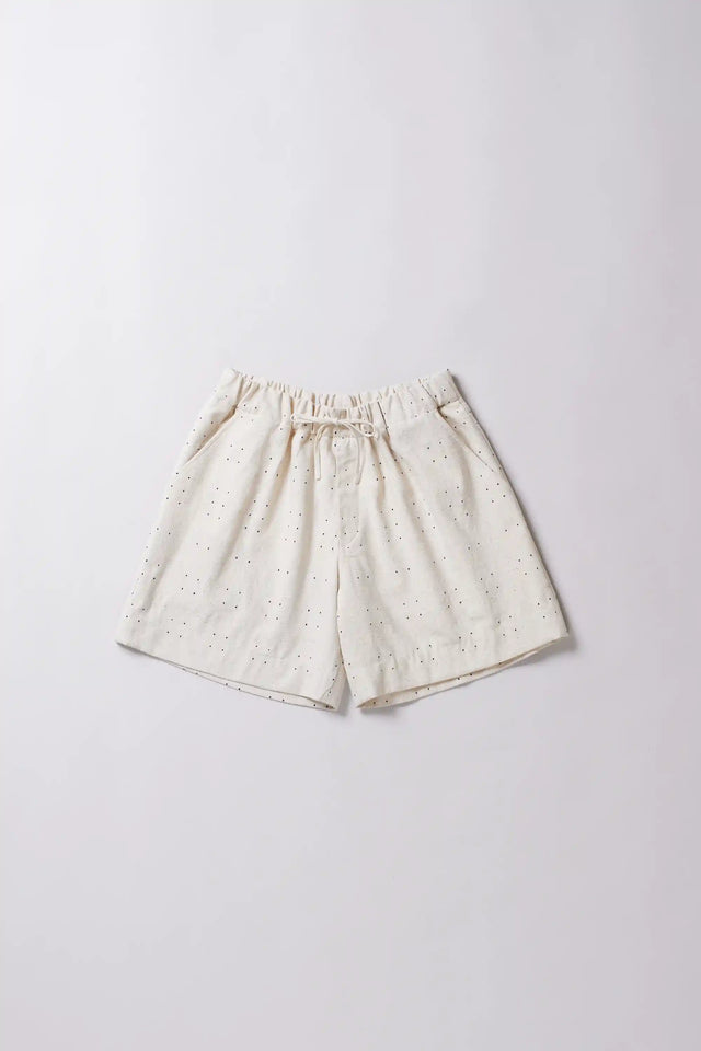 Ecru Nvopt Shorts with Drawstring