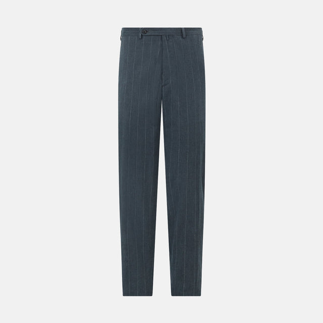 Forest Green Striped Edmund trousers