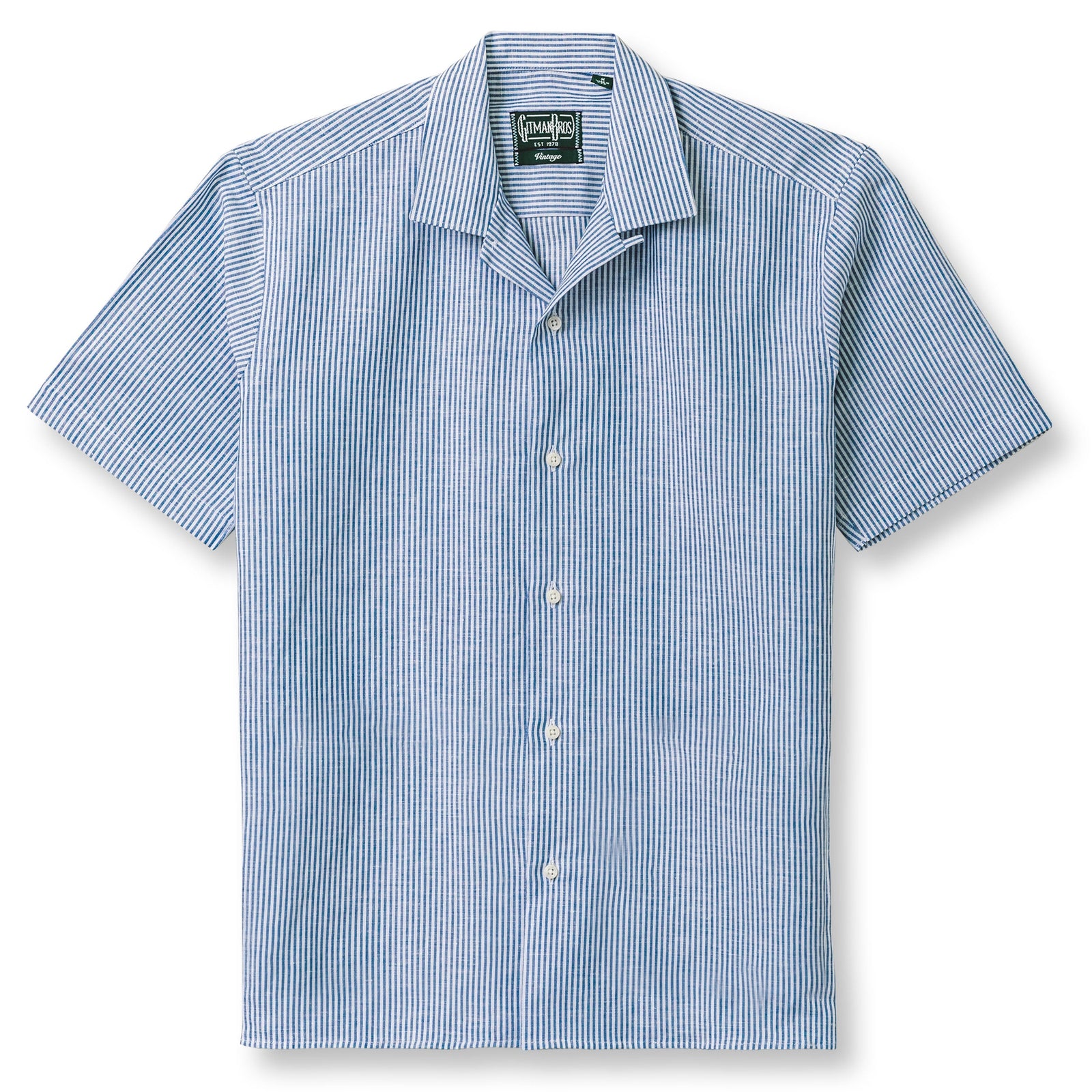 Stripe Linen Camp Shirt