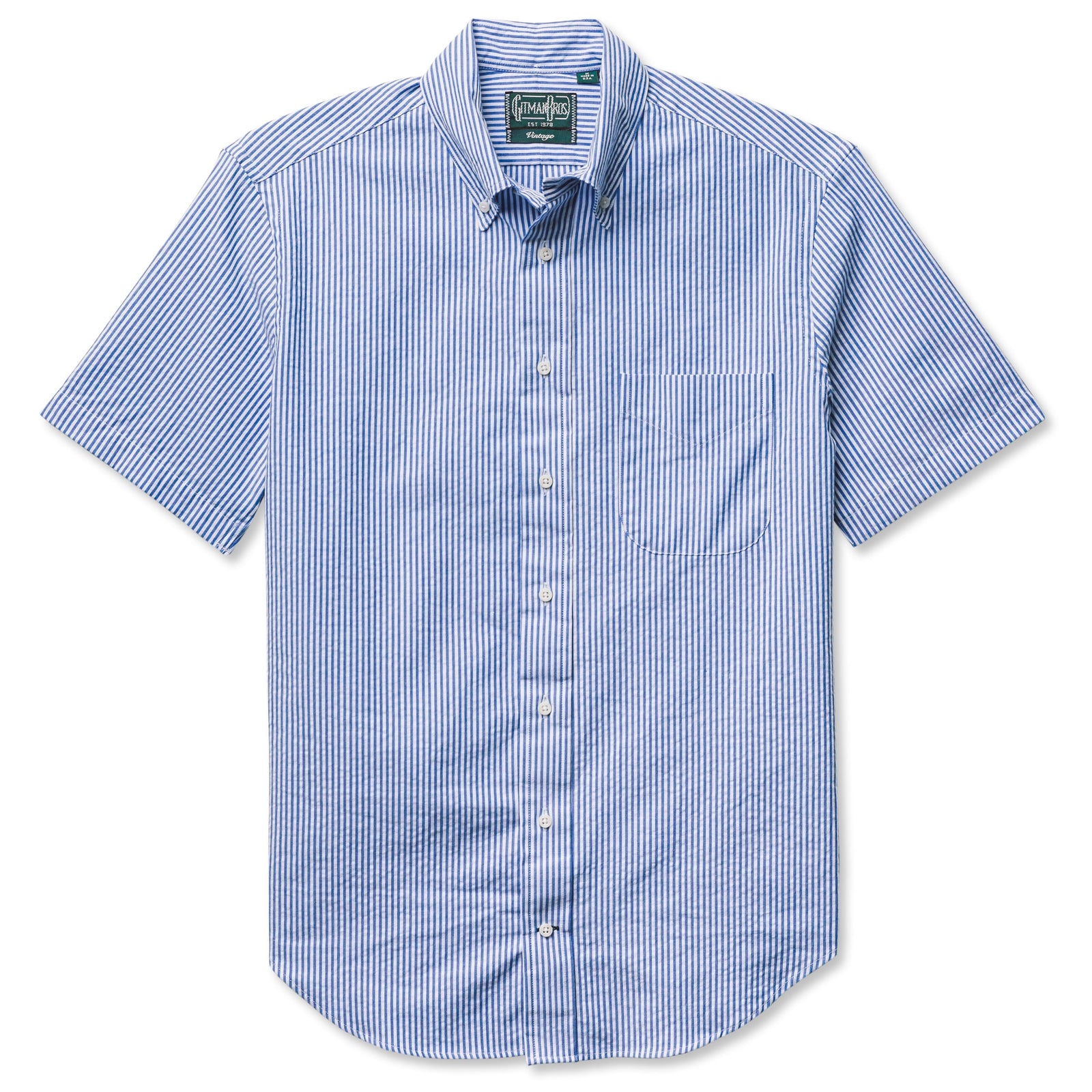 Stripe Seersucker Short Sleeve