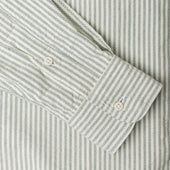Green Stripe Brushed Fall Oxford