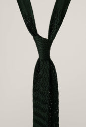 Knitted Tie Silk Green