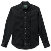 Black Overdye Oxford Tuxedo Shirt