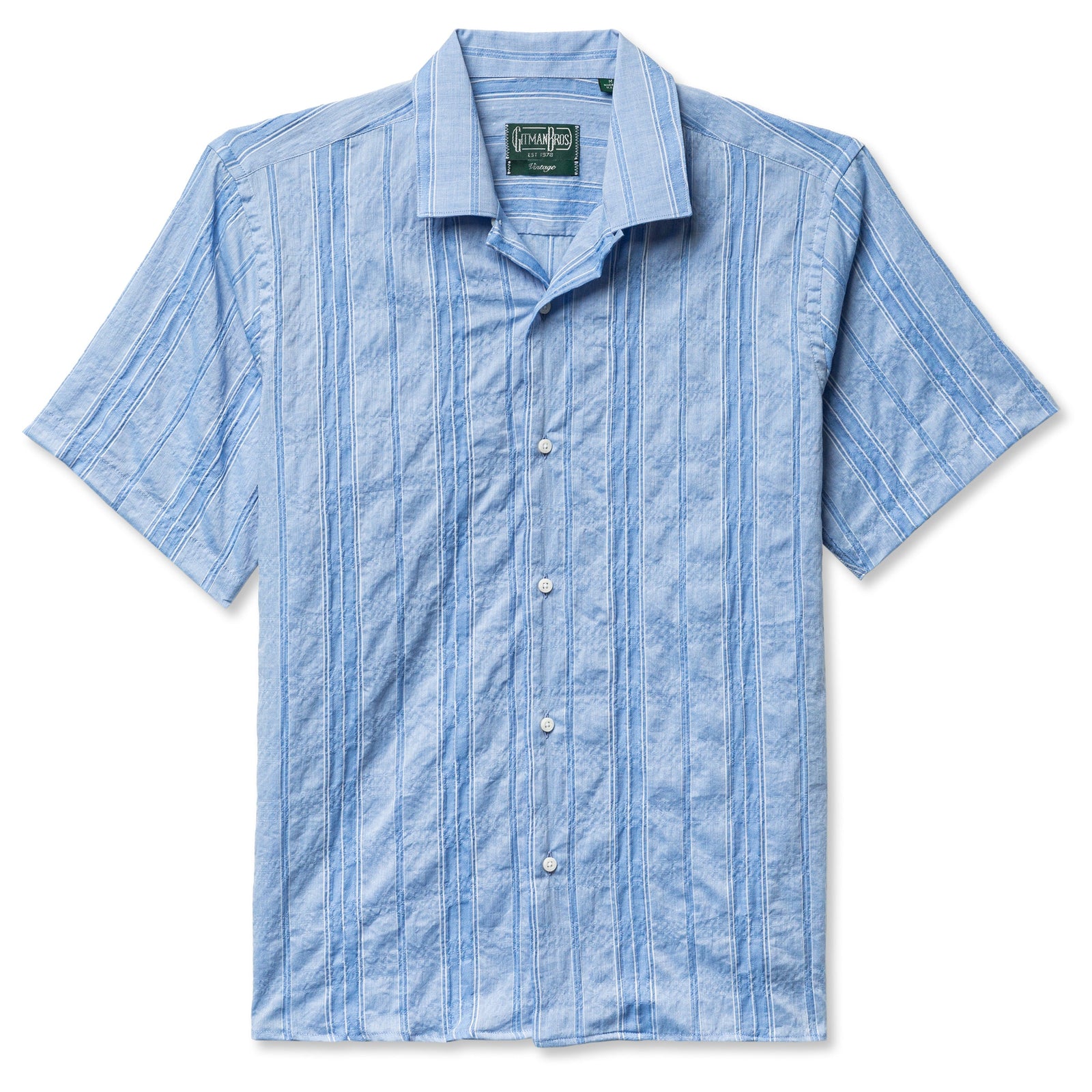 Japanese Dobby Stripe Camp Shirt