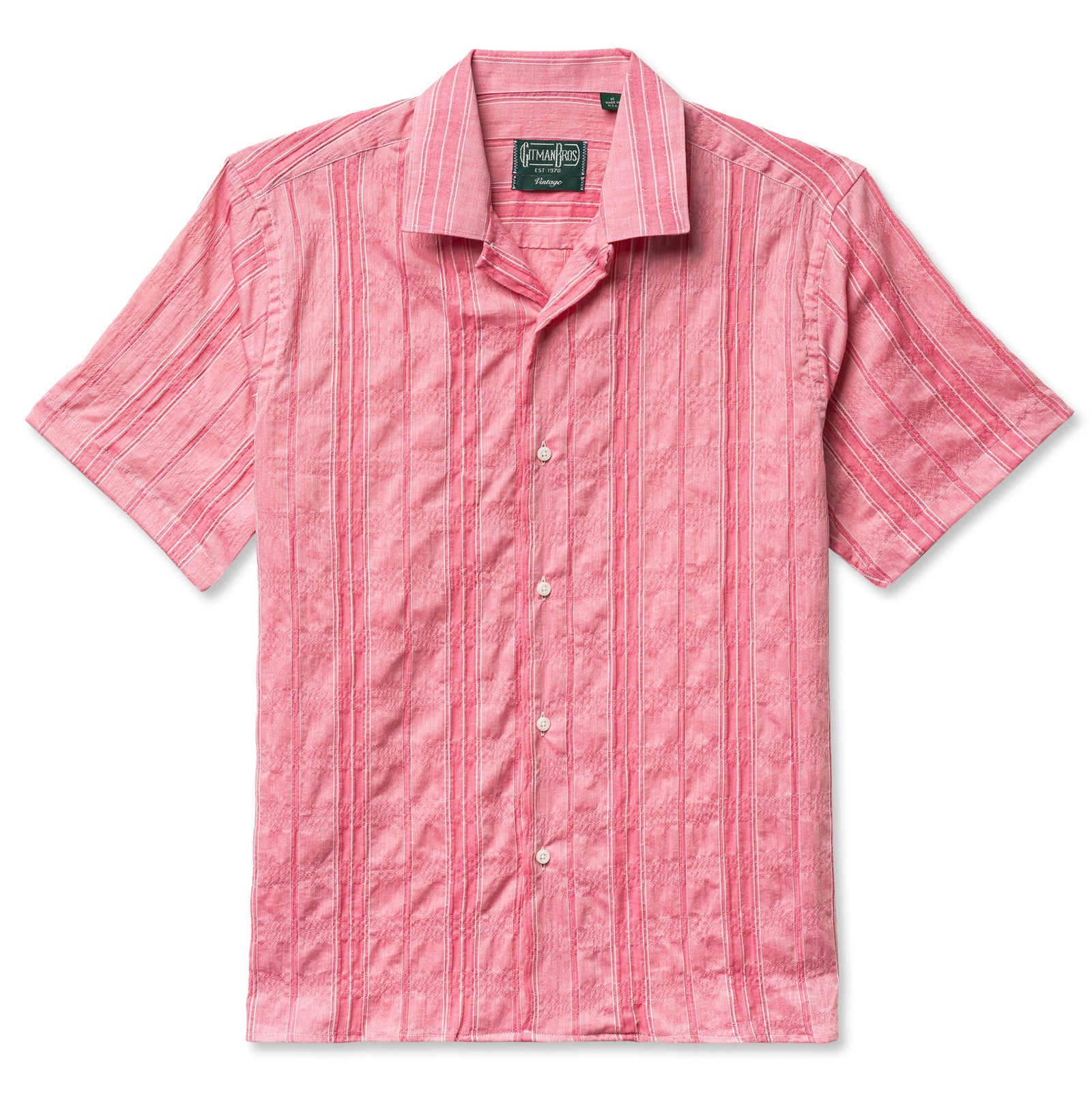Japanese Dobby Stripe Camp Shirt