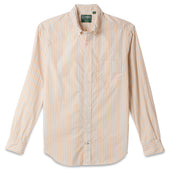 Orange Striped Japanese Poplin