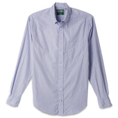 Blue Striped Japanese Poplin