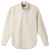 Tan Striped Japanese Oxford