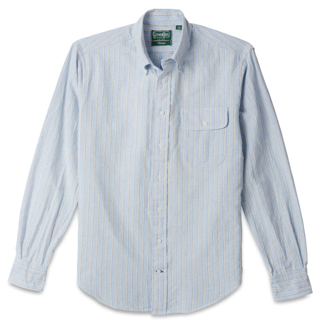 Blue Striped Japanese Oxford