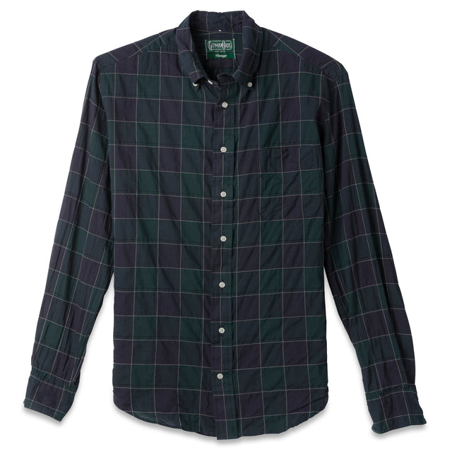 Navy Checked Organic Cotton