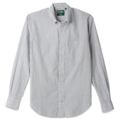 White Organic Cotton Dobby Stripe