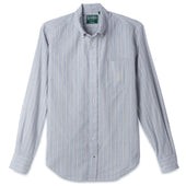 Blue Organic Cotton Dobby Stripe