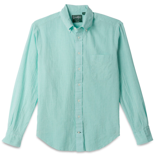 Teal Chambray Dobby Stripe