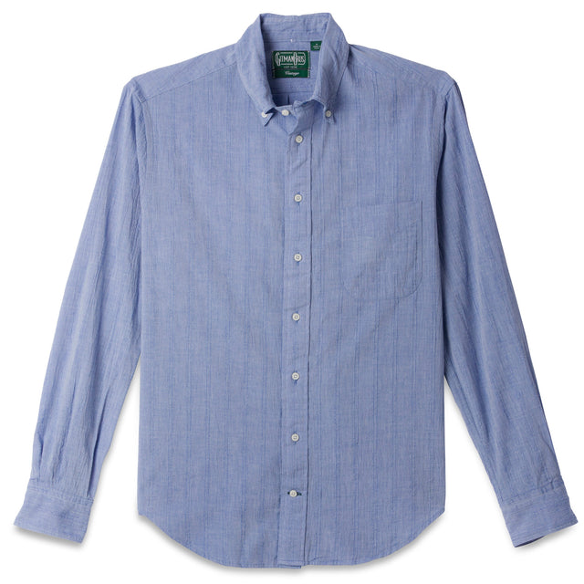 Blue Chambray Dobby Stripe