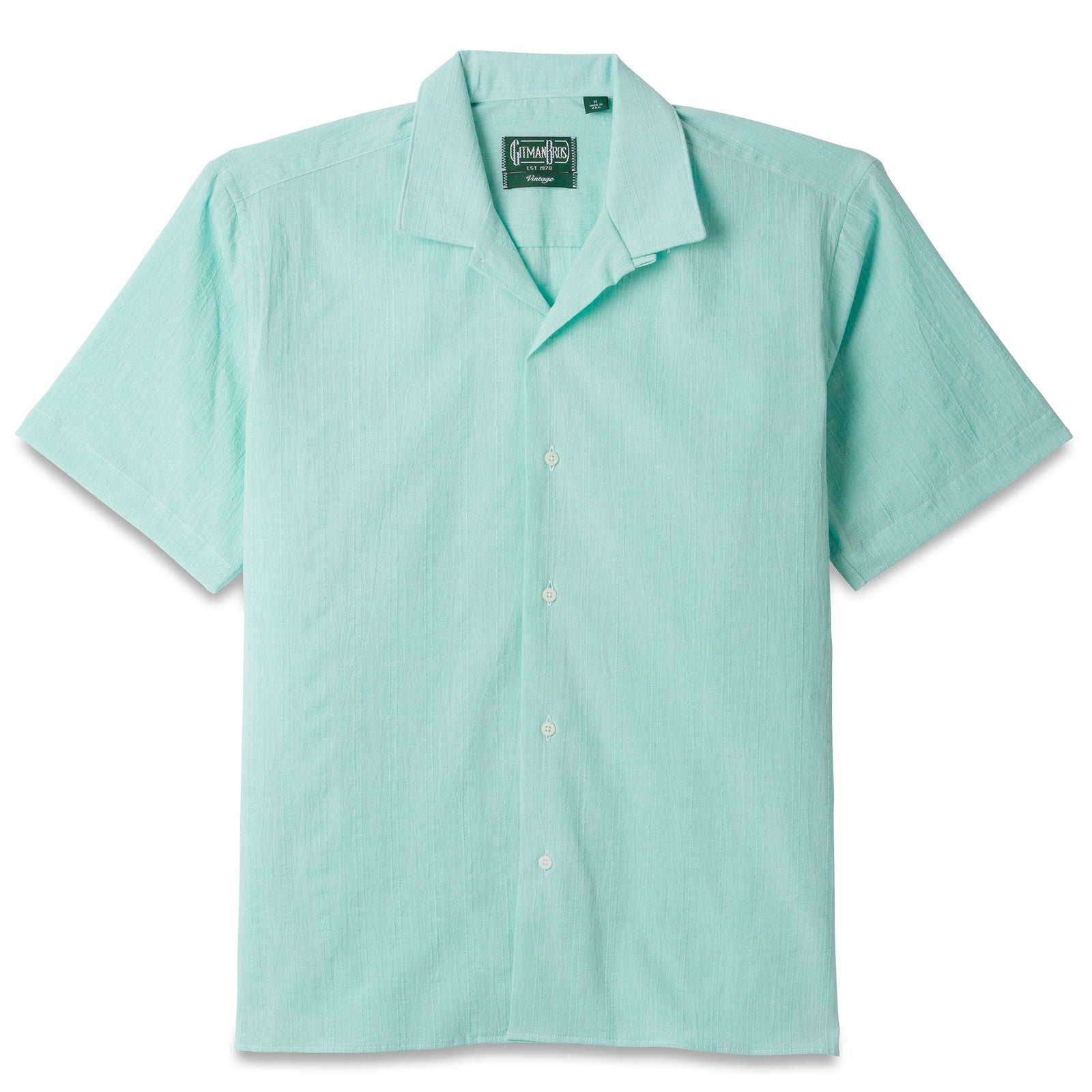 Chambray Dobby Stripe Camp Shirt